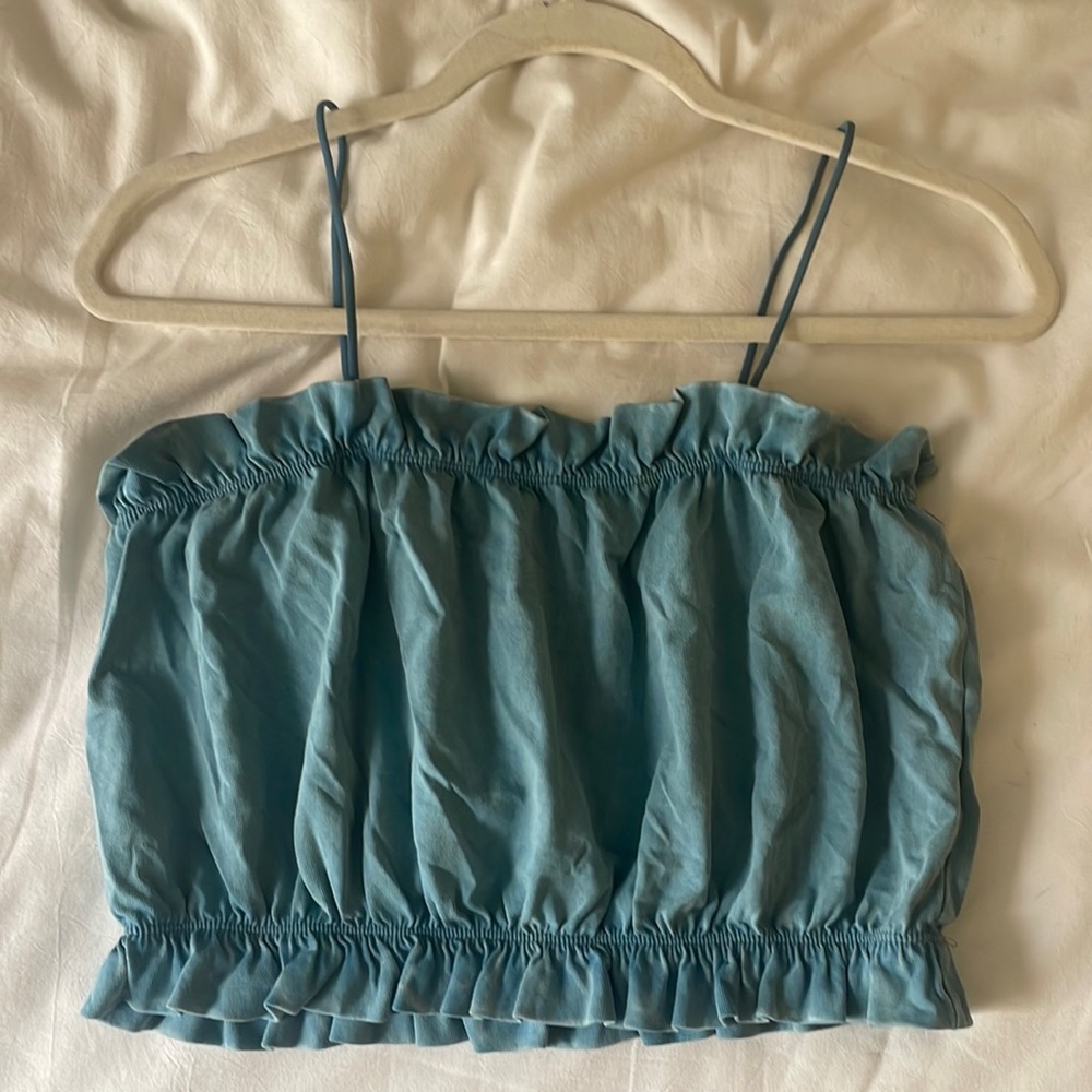 Blue Zara Crop Top